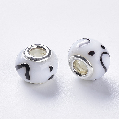 Handmade Lampwork European Beads LAMP-S193-008B-1