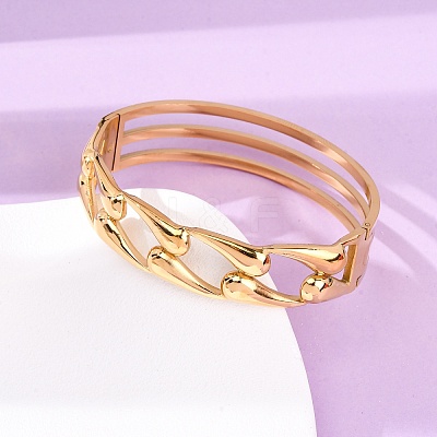 304 Stainless Steel Bangles BJEW-G749-03G-1
