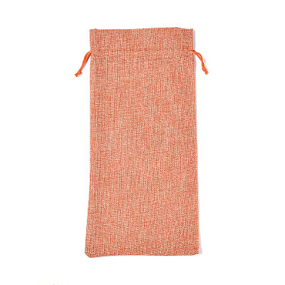 Rectangle Polyester Imitation Burlap Packing Pouches ABAG-N009-01A-04-1