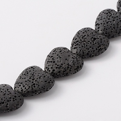 Dyed Natural Lava Rock Bead Strands G917-11-1