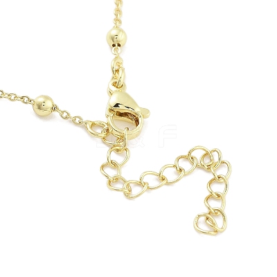 Brass Pendants Necklace NJEW-B101-02G-01-1