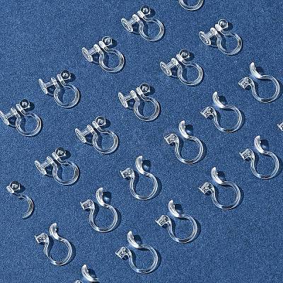 20Pcs 2 Styles Plastic Clip-on Earring Converters Findings KY-FS0001-27-1