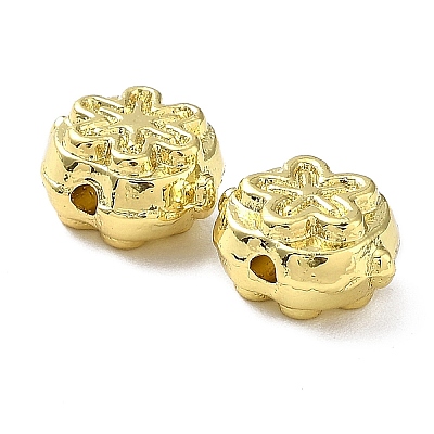 Rack Plating Alloy Beads PALLOY-D024-02G-1