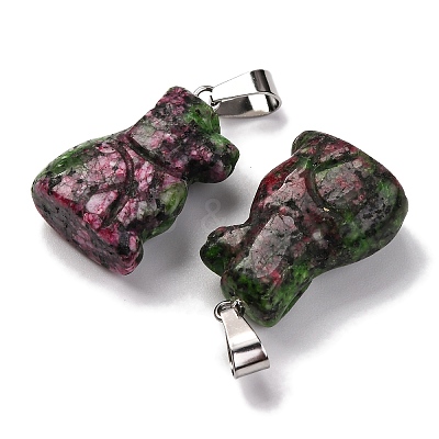 Dyed Natural Marble Pendants G-B127-07P-04-1