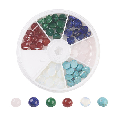 Natural & Synthetic Mixed Gemstone Cabochons G-JP0001-13-1