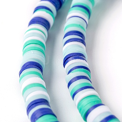 Handmade Polymer Clay Beads Strands CLAY-R089-6mm-T02B-14-1