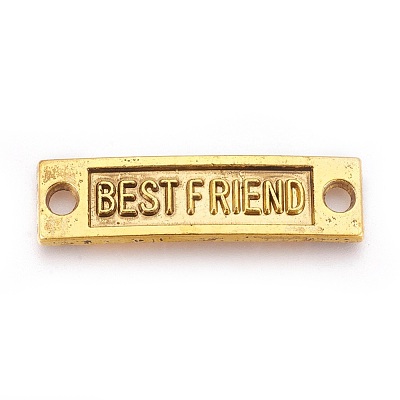 Tibetan Style Links connectors for Friendship TIBE-4270-AG-FF-1