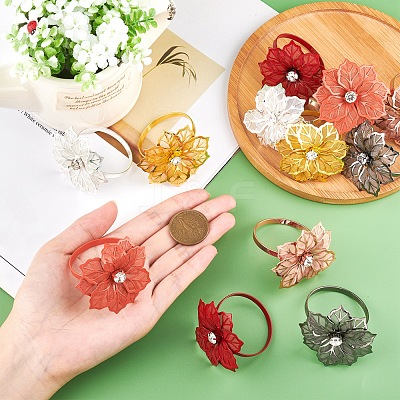 12 Pcs 6 Colors Alloy Napkin Rings AJEW-GF0002-70-1