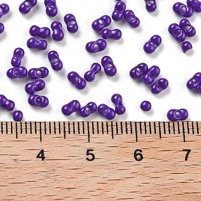 Baking Paint Glass Seed Beads SEED-A033-04O-1