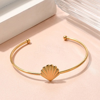 304 Stainless Steel Cuff Bangles STAS-Z108-08G-02-1