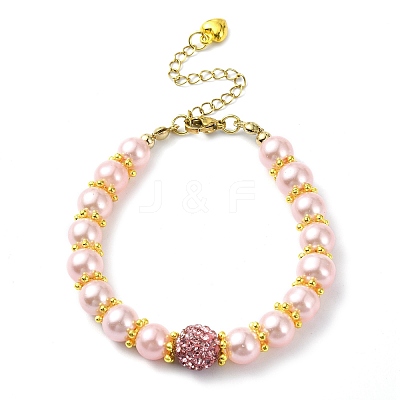 Glass Imitation Pearl Beaded Bracelets for Women BJEW-JB10034-02-1