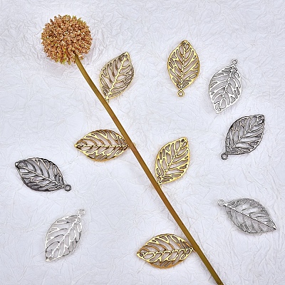 40Pcs 4 Colors Alloy Pendants PALLOY-SZ0001-28-1