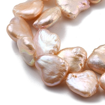 Natural Baroque Keshi Pearl Beads Strands PEAR-P064-07B-02C-1