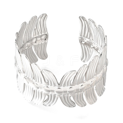 40MM 304 Stainless Steel Leaf Wide Cuff Bangles for Women SA-CBAB767-31P-1