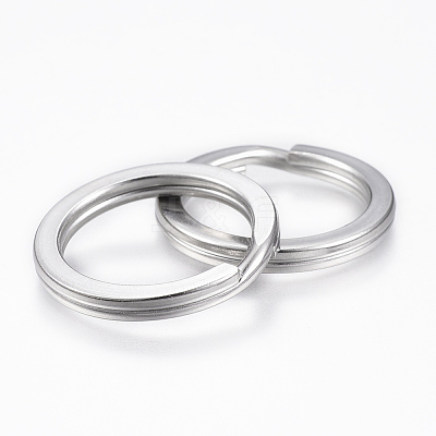Tarnish Resistant 304 Stainless Steel Split Key Rings STAS-P177-1.6x28mm-P-1