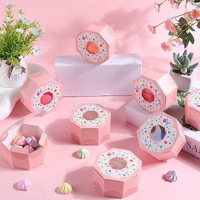 Hexagon Donut Cardboard Boxes CON-WH0019-18B-1