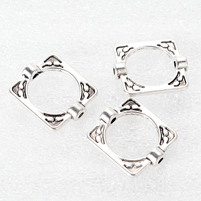 Tibetan Style Alloy Bead Frames TIBEB-6761-AS-FF-1