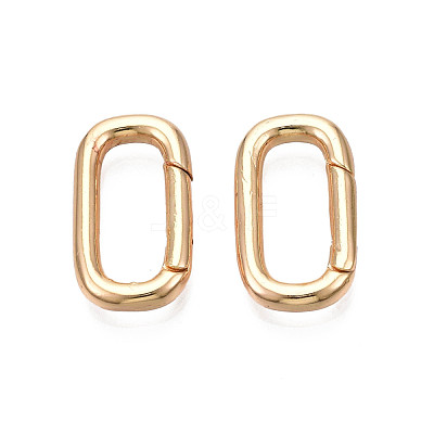 Brass Spring Gate Rings KK-N216-357LG-1