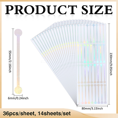 PVC Self-adhesive Stickers STIC-WH0003-60B-1
