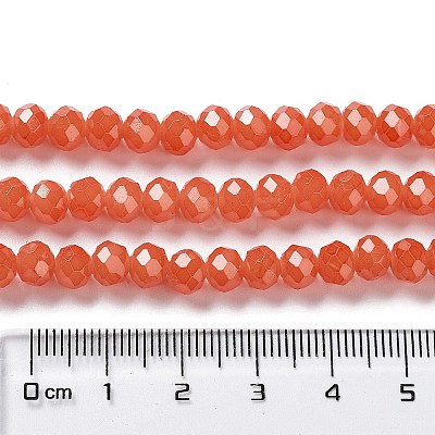 Baking Paint Imitation Jade Glass Bead Strands DGLA-A034-J8MM-A12-1