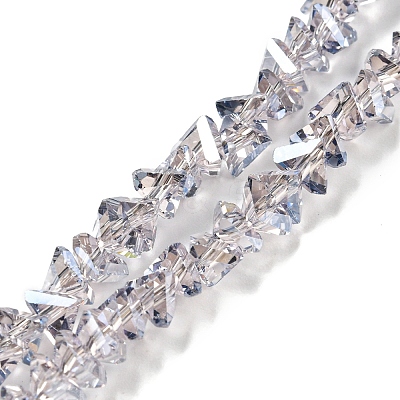 Electroplate Transparent Glass Beads Strands X1-EGLA-P052-02A-PL04-1