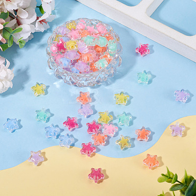 100Pcs Transparent Acrylic Beads OACR-TADJ0001-24-1
