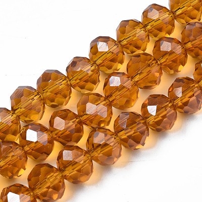 Electroplate Glass Beads Strands EGLA-A034-T8mm-B-1