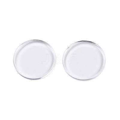 25MM Clear Glass Cabochons X-GGLA-S602-1-1