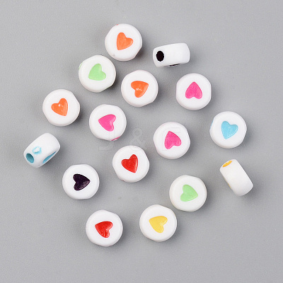 Opaque Acrylic Beads X-ACRP-T004-02-1