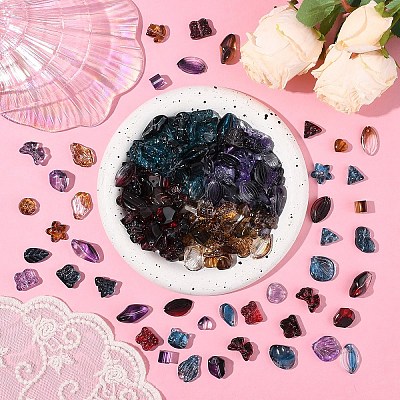 150Pcs Gradient Color Transparent Glass Beads GLAA-YW0004-91A-1