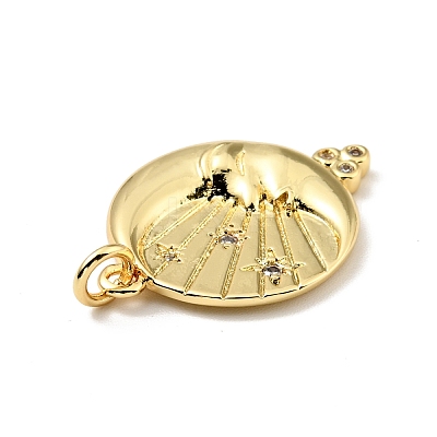 Brass Micro Pave Cubic Zirconia Pendants KK-G416-63G-1