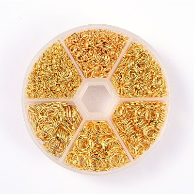 1 Box Brass Open Jump Rings KK-X0068-G-B-1