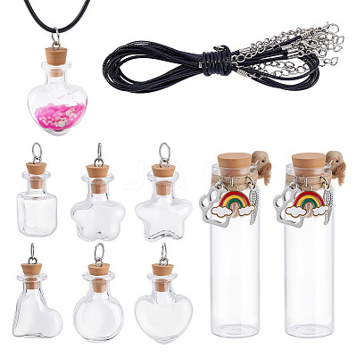 Transparent Glass Empty Bottles AJEW-NB00007-1