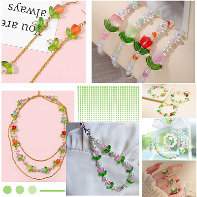 200Pcs 2 Styles Spray Painted Transparent Glass Beads GLAA-SP0001-08-1