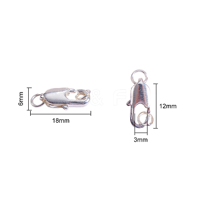 Brass Lobster Claw Clasps KK-CJ0001-35-1