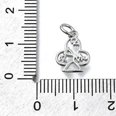 Brass Micro Pave Cubic Zirconia Pendants KK-K400-46P-1