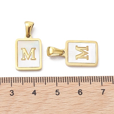 Ion Plating(IP) 304 Stainless Steel Pave Shell Pendants STAS-G327-01G-M-1
