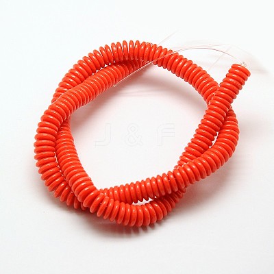 Imitation Amber Resin Heishi Beads Strands RESI-A009G-6mm-06-1