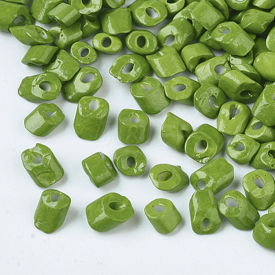 6/0 Baking Paint Glass Seed Beads SEED-S034-A04-1