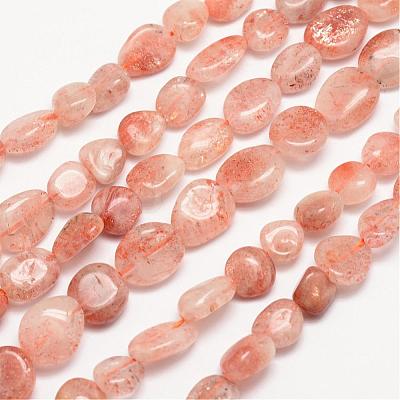 Natural Sunstone Bead Strands G-L459-05-1