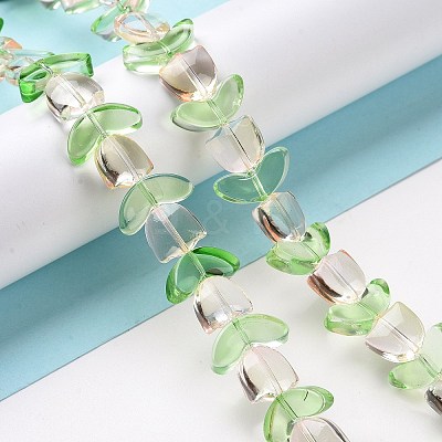Transparent Glass Beads Strands LAMP-H061-02A-1