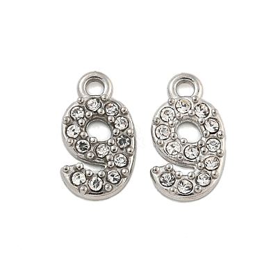304 Stainless Steel Pendants STAS-L080-002P-09-1