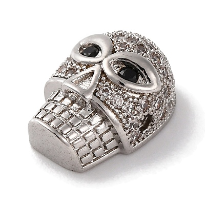 Rack Plating Brass with Cubic Zirconia Beads KK-S406-11P-1