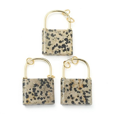 Natural Dalmatian Jasper Pendants G-B012-16G-04-1
