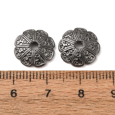 Tibetan Style Alloy Bead Caps K095C051-1