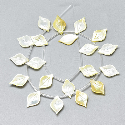 Natural Yellow Shell Pendants SSHEL-N036-019-1