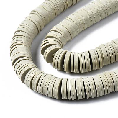 Flat Round Handmade Polymer Clay Beads CLAY-R067-12mm-02-1
