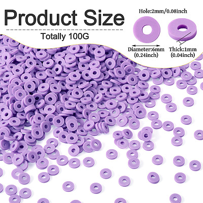 100G Handmade Polymer Clay Beads CLAY-TA0001-77E-1