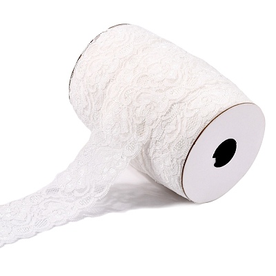 Lace Trim Nylon Stretch Ribbon for Jewelry Making ORIB-F001-51-1