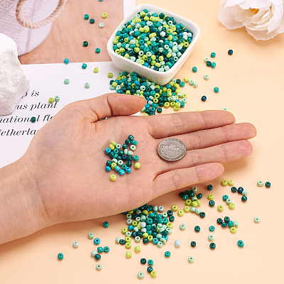 Opaque Glass Round Seed Beads GLAA-TAC0025-07B-02-1